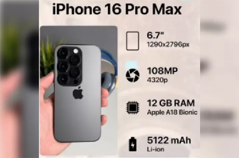 ILUSTRASI. iPhone 16 pro max.